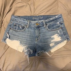American eagle distressed shorts